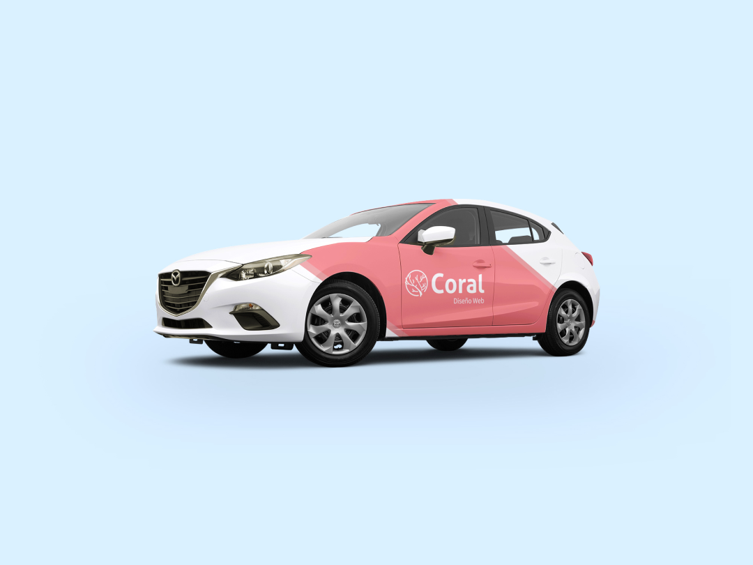 Coral brandin mockup