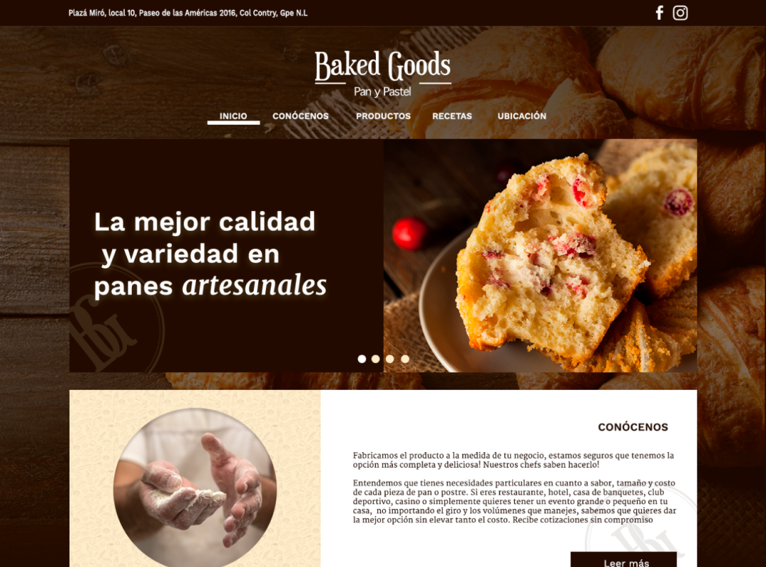 baked Goods website